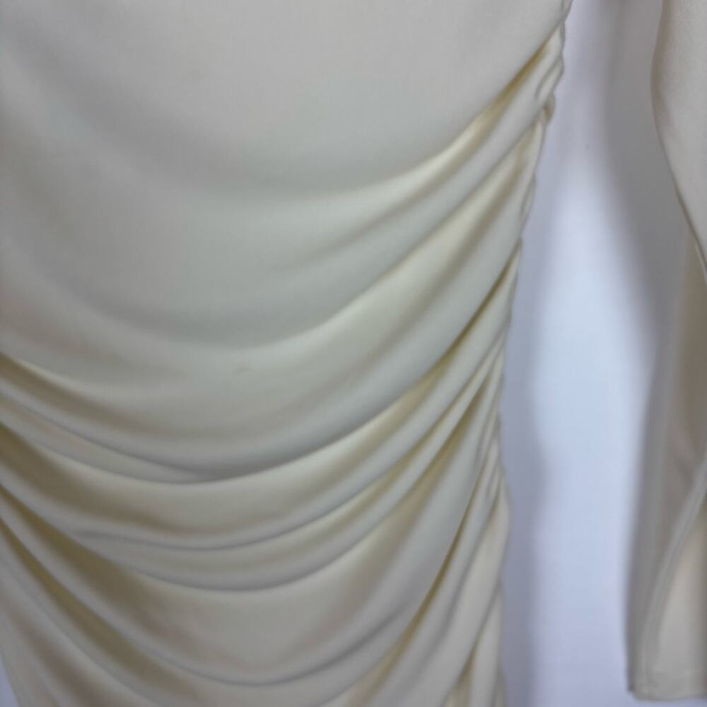 Zara Dress Size Medium Off the Shoulder Mini Ruched - Picture 5 of 9